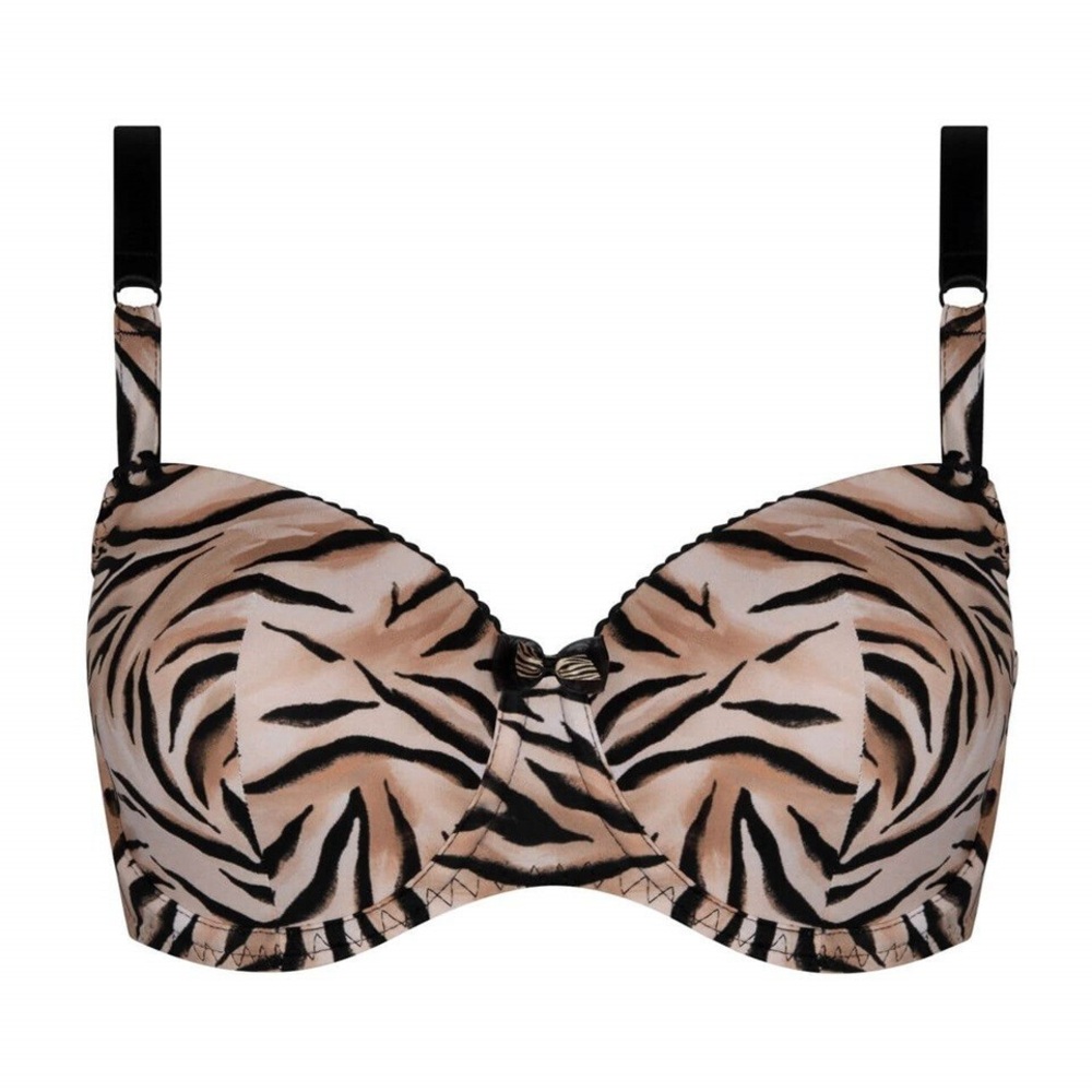 ANTIGEL by Lise Charmel underwire Tigre Rebelle lightly padded bra size 32D NWT